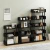 Furinno TURN-N-TUBE Corner Shelf, 5-Tier Corner Bookshelf, Open Storage Shelves, for Organization and Storage, Living Room, Home Office, Garage, Bedroom, Espresso(Espresso)