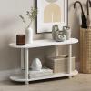 Furinno TURN-N-TUBE Corner Shelf, 5-Tier Corner Bookshelf, Open Storage Shelves, for Organization and Storage, Living Room, Home Office, Garage, Bedroom, Espresso(White/Virgin)