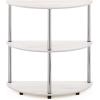Furinno TURN-N-TUBE Corner Shelf, 5-Tier Corner Bookshelf, Open Storage Shelves, for Organization and Storage, Living Room, Home Office, Garage, Bedroom, Espresso(White Oak)