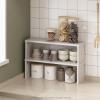 Furinno TURN-N-TUBE Corner Shelf, 5-Tier Corner Bookshelf, Open Storage Shelves, for Organization and Storage, Living Room, Home Office, Garage, Bedroom, Espresso(Light Marble)