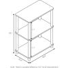 Furinno TURN-N-TUBE Corner Shelf, 5-Tier Corner Bookshelf, Open Storage Shelves, for Organization and Storage, Living Room, Home Office, Garage, Bedroom, Espresso(French Oak Grey/Black)