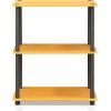 Furinno TURN-N-TUBE Corner Shelf, 5-Tier Corner Bookshelf, Open Storage Shelves, for Organization and Storage, Living Room, Home Office, Garage, Bedroom, Espresso(Light Cherry)