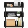 Furinno TURN-N-TUBE Corner Shelf, 5-Tier Corner Bookshelf, Open Storage Shelves, for Organization and Storage, Living Room, Home Office, Garage, Bedroom, Espresso(Espresso)