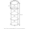 Furinno TURN-N-TUBE Corner Shelf, 5-Tier Corner Bookshelf, Open Storage Shelves, for Organization and Storage, Living Room, Home Office, Garage, Bedroom, Espresso(Light Cherry/Black)