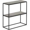 Furinno TURN-N-TUBE Corner Shelf, 5-Tier Corner Bookshelf, Open Storage Shelves, for Organization and Storage, Living Room, Home Office, Garage, Bedroom, Espresso(French Oak Grey)