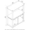 Furinno TURN-N-TUBE Corner Shelf, 5-Tier Corner Bookshelf, Open Storage Shelves, for Organization and Storage, Living Room, Home Office, Garage, Bedroom, Espresso(Dark Cherry)