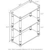 Furinno TURN-N-TUBE Corner Shelf, 5-Tier Corner Bookshelf, Open Storage Shelves, for Organization and Storage, Living Room, Home Office, Garage, Bedroom, Espresso(Black/Grey)