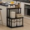 Furinno TURN-N-TUBE Corner Shelf, 5-Tier Corner Bookshelf, Open Storage Shelves, for Organization and Storage, Living Room, Home Office, Garage, Bedroom, Espresso(Americano/Black)