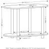 Furinno TURN-N-TUBE Corner Shelf, 5-Tier Corner Bookshelf, Open Storage Shelves, for Organization and Storage, Living Room, Home Office, Garage, Bedroom, Espresso(White/Virgin)