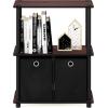 Furinno TURN-N-TUBE Corner Shelf, 5-Tier Corner Bookshelf, Open Storage Shelves, for Organization and Storage, Living Room, Home Office, Garage, Bedroom, Espresso(Dark Cherry)