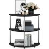 Furinno TURN-N-TUBE Corner Shelf, 5-Tier Corner Bookshelf, Open Storage Shelves, for Organization and Storage, Living Room, Home Office, Garage, Bedroom, Espresso(Black Oak)