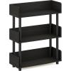 Furinno TURN-N-TUBE Corner Shelf, 5-Tier Corner Bookshelf, Open Storage Shelves, for Organization and Storage, Living Room, Home Office, Garage, Bedroom, Espresso(Espresso)