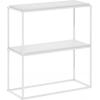 Furinno TURN-N-TUBE Corner Shelf, 5-Tier Corner Bookshelf, Open Storage Shelves, for Organization and Storage, Living Room, Home Office, Garage, Bedroom, Espresso(Solid White/White)