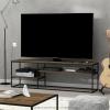 Furinno TURN-N-TUBE Corner Shelf, 5-Tier Corner Bookshelf, Open Storage Shelves, for Organization and Storage, Living Room, Home Office, Garage, Bedroom, Espresso(French Oak Grey)