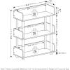 Furinno TURN-N-TUBE Corner Shelf, 5-Tier Corner Bookshelf, Open Storage Shelves, for Organization and Storage, Living Room, Home Office, Garage, Bedroom, Espresso(French Oak/Black)