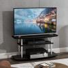 Furinno Turn-N-Tube No Tools 3-Tier Entertainment Center TV Stand for TV up to 32 Inch, Plastic Round Tubes, Espresso/black(Black Oak)