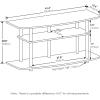 Furinno Turn-N-Tube No Tools 3-Tier Entertainment Center TV Stand for TV up to 32 Inch, Plastic Round Tubes, Espresso/black(Black Oak)