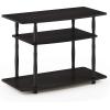 Furinno Turn-N-Tube No Tools 3-Tier Entertainment Center TV Stand for TV up to 32 Inch, Plastic Round Tubes, Espresso/black(Espresso/Black)