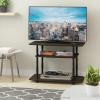Furinno Turn-N-Tube No Tools 3-Tier Entertainment Center TV Stand for TV up to 32 Inch, Plastic Round Tubes, Espresso/black(Espresso/Black)