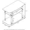 Furinno Turn-N-Tube No Tools 3-Tier Entertainment Center TV Stand for TV up to 32 Inch, Plastic Round Tubes, Espresso/black(French Oak Grey/Black)