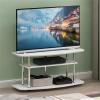 Furinno Turn-N-Tube No Tools 3-Tier Entertainment Center TV Stand for TV up to 32 Inch, Plastic Round Tubes, Espresso/black(White Oak)