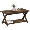 FURINNO Modern Simplistic Coffee Table, Espresso(Amber Pine)