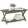 FURINNO Modern Simplistic Coffee Table, Espresso(French Oak)