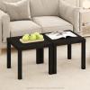 Furinno CLASSIC Coffee Table, Modern Rectangle Coffee Table with 1.8″ Triple Thick Tabletop, Side Table, Toolless Assembly, for Living Room, Home Office, White(Black)