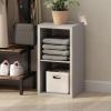 Furinno Cubic Closet Organizers and Storage, 5-Cube Closet Organizer, Open Shelf Closet Storage, Extra Thick Frame for Wardrobe, Bedroom, Living Room, White(Light Grey)