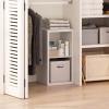 Furinno Cubic Closet Organizers and Storage, 5-Cube Closet Organizer, Open Shelf Closet Storage, Extra Thick Frame for Wardrobe, Bedroom, Living Room, White(White)