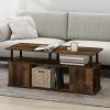 Furinno JAYA TV Stand for TVs up to 50 Inch with Open Storage, Blackwood(Amber Oak)