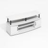 Furinno JAYA TV Stand for TVs up to 50 Inch with Open Storage, Blackwood(White/Black)