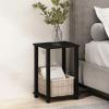 Furinno Just 3-Tier Turn-N-Tube Open Storage Nightstand, 1-Pack, Plastic Poles, Americano/Black(Espresso/Black)