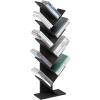 Furinno LUDER Book Shelf, 3-Cube Bookshelf, Bookcase with Open Shelves, 9.3 x 12 x 31.5, for Living Room, Bedroom, Home Office, White(Espresso)