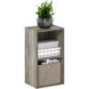 Furinno LUDER Book Shelf, 3-Cube Bookshelf, Bookcase with Open Shelves, 9.3 x 12 x 31.5, for Living Room, Bedroom, Home Office, White(French Oak)