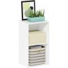 Furinno LUDER Book Shelf, 3-Cube Bookshelf, Bookcase with Open Shelves, 9.3 x 12 x 31.5, for Living Room, Bedroom, Home Office, White(White)