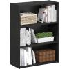 Furinno PASIR Book Shelf, 3-Tier Bookshelf, Storage Shelves Bookcase, 9.7 x 23.7 x 31.5, for Living Room, Bedroom, Home Office, Plain White(Americano)