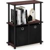 Furinno TURN-N-TUBE Corner Shelf, 5-Tier Corner Bookshelf, Open Storage Shelves, for Organization and Storage, Living Room, Home Office, Garage, Bedroom, Espresso(Dark Cherry)