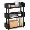 Furinno TURN-N-TUBE Corner Shelf, 5-Tier Corner Bookshelf, Open Storage Shelves, for Organization and Storage, Living Room, Home Office, Garage, Bedroom, Espresso(Espresso)