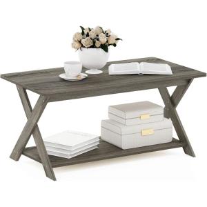 FURINNO Modern Simplistic Coffee Table, Espresso(French Oak)