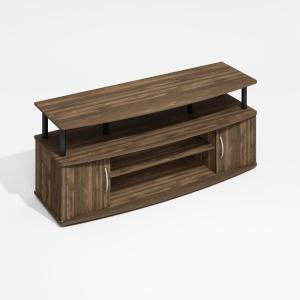 Furinno JAYA TV Stand for TVs up to 50 Inch with Open Storage, Blackwood(Brown Walnut)