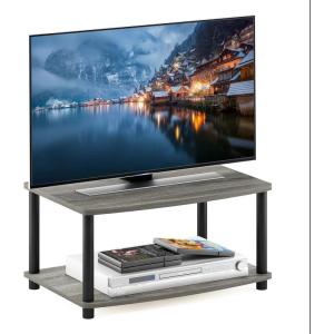 Furinno JUST Coffee Table, 3-Tier Modern Coffee Table with Open Shelf, Toolless Assembly Side Table, for Living Room, Bedroom, Home Office, White(French Oak/Black)