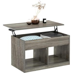 Furinno Jensen Lift Top Coffee Table, Americano(French Oak Grey)