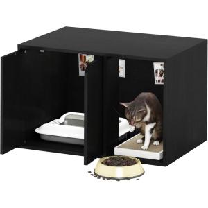 Furinno Peli Top Opening Litter Box Enclosure, Columbia Walnut(Americano)