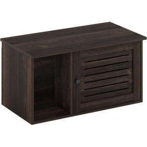 Furinno Peli Top Opening Litter Box Enclosure, Columbia Walnut(Ebony)