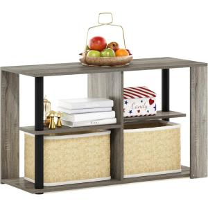 Furinno Simple Design Coffee Table, French Oak Grey/Black(French Oak/Black)