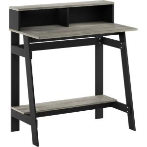 Furinno Simplistic A Frame Computer Desk, Black/French Oak Grey(Black/French Oak Grey)