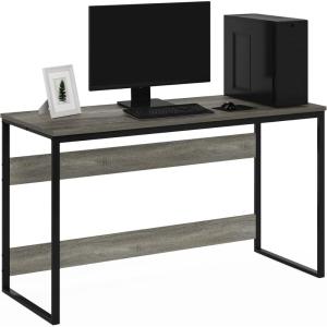 Furinno Simplistic A Frame Computer Desk, Black/French Oak Grey(Grey Oak)