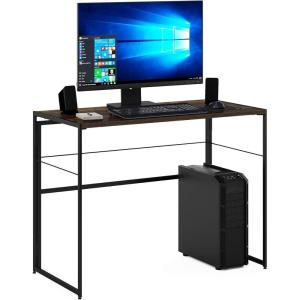 Furinno Simplistic A Frame Computer Desk, Black/French Oak Grey(Rustic Oak/Black)