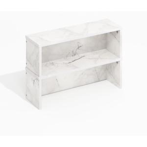 Furinno TURN-N-TUBE Corner Shelf, 5-Tier Corner Bookshelf, Open Storage Shelves, for Organization and Storage, Living Room, Home Office, Garage, Bedroom, Espresso(Light Marble)